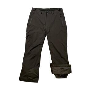Treviso Snow Pants Mens XL Black Primaloft Cargo Adjustable Waist Ski Snowboard